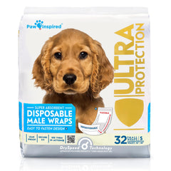 Paw Inspired panales para perros machos: ajuste cómodo y seguro.