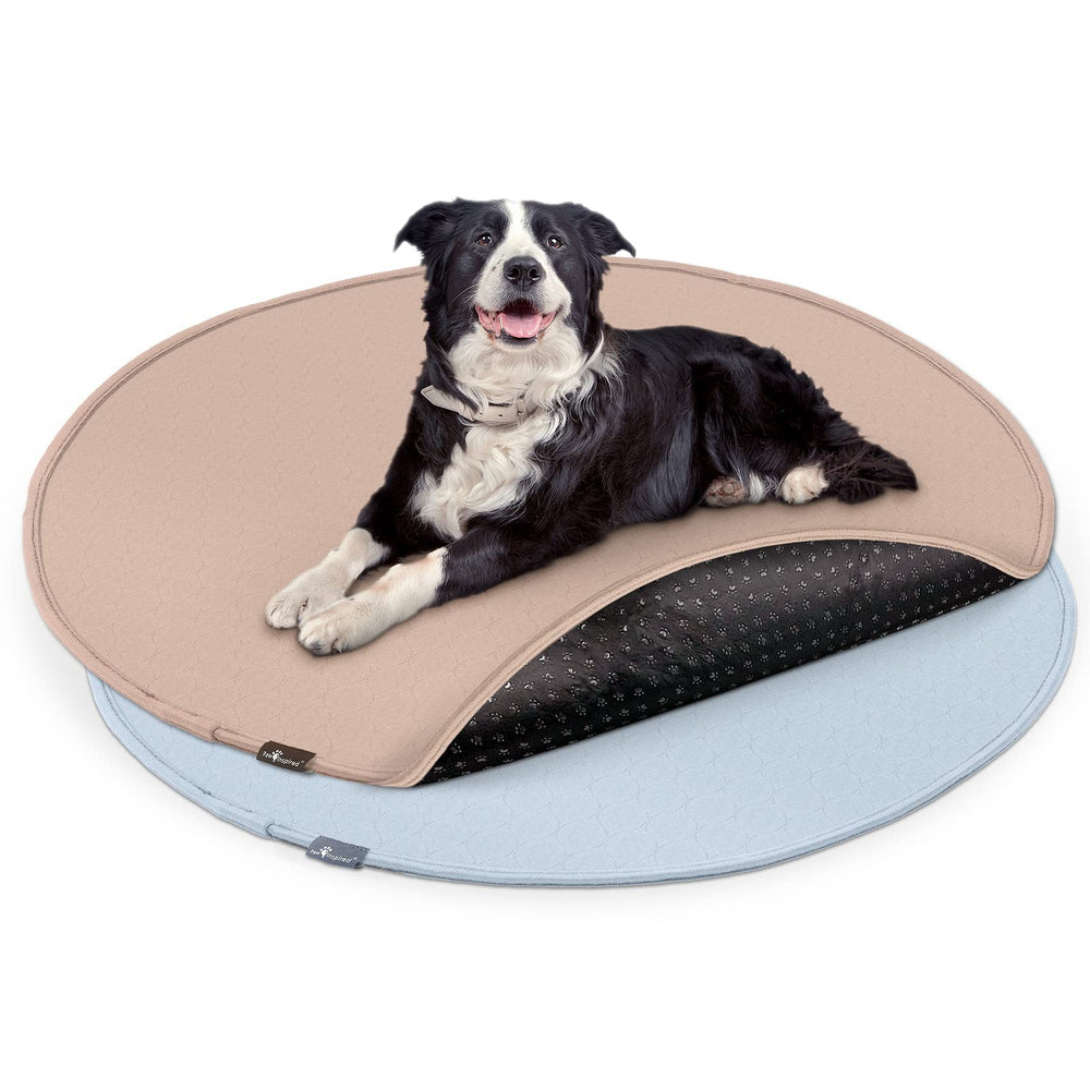 Paw Inspired tapete higienico lavable redondo para perros, ideal para entrenamiento diario