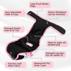 Paw Legend pañales impermeables con exterior para evitar filtraciones en celo.
