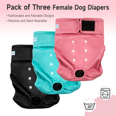 Paw Legend pañales para perras: tejido reciclado reutilizable para uso ecológico.