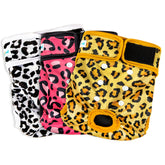 Paw Legend pañales para perros femeninos Leopardo, empaque triple y ajuste cómodo.