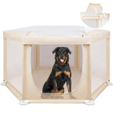 Paw Libero jaula-juego interior hexagonal, amplio espacio para perros.