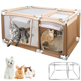 Paw Libero marco de acero inoxidable, estructura estable para gatos activos.
