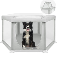 Paw Libero Playpen interior grande, amplio espacio para moverse con seguridad.