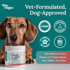 Sabor bacon natural de Paw Origins Mobility Max facilita la rutina diaria.