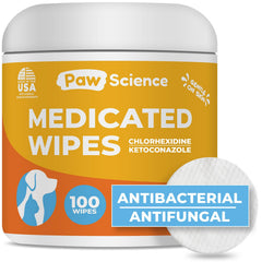 Paw Science: toallitas antibacteriales para perros y gatos, limpieza suave.
