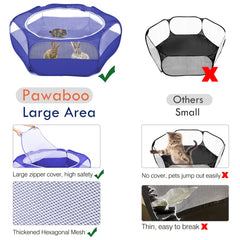 Pawaboo apertura doble con cremallera para acceso y limpieza fáciles.