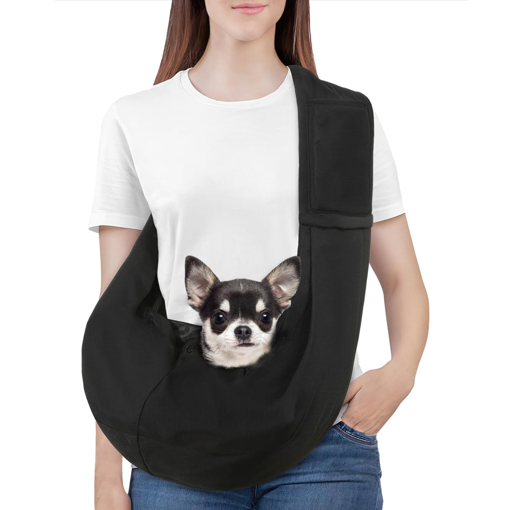Pawaboo bandolera para perro pequeno, diseno cruzado que facilita paseos sin usar las manos.