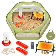 Pawaboo caja incubadora para pollitos: refugio seguro para el crecimiento de las aves con acceso fácil