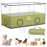 Pawaboo jaula de animales pequeños con malla superior para visibilidad y ventilación mejoradas.