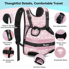 Pawaboo Mochila Portador Frontal con correas de ajuste para un ajuste seguro.