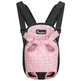 Pawaboo mochila portadora para mascota, vista frontal, ideal para paseos y seguridad.