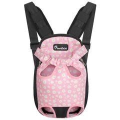 Pawaboo mochila portadora para mascota, vista frontal, ideal para paseos y seguridad.