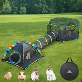Pawaboo Rainbow jaula-gatos-exterior, espacio amplio para juego al aire libre.