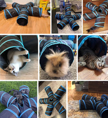 Pawaboo tunel-gatos-plegable, ideal para transporte y almacenamiento.