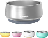 Tazón Pawaii para perros en acero inoxidable con doble pared, resistente para perros.