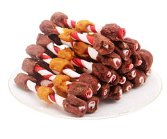 Pawant brochetas para perros de sabor triple, ideales para premiar durante el entrenamiento.