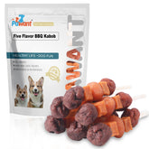 Pawant brochetas de sabores múltiples, presentación atractiva para perros activos.