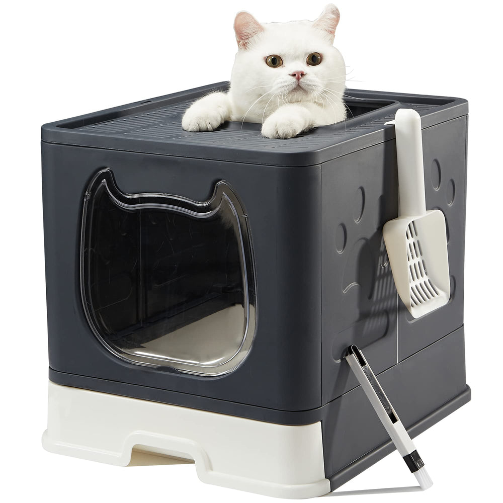 Pawayes caja de arena para gato con tapa: evita salpicaduras y mantiene el área limpia