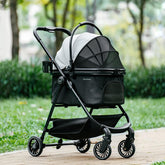 Pawccoli carrito-mascotas-plegable-un-clic: plegado rápido para viajar ligero.