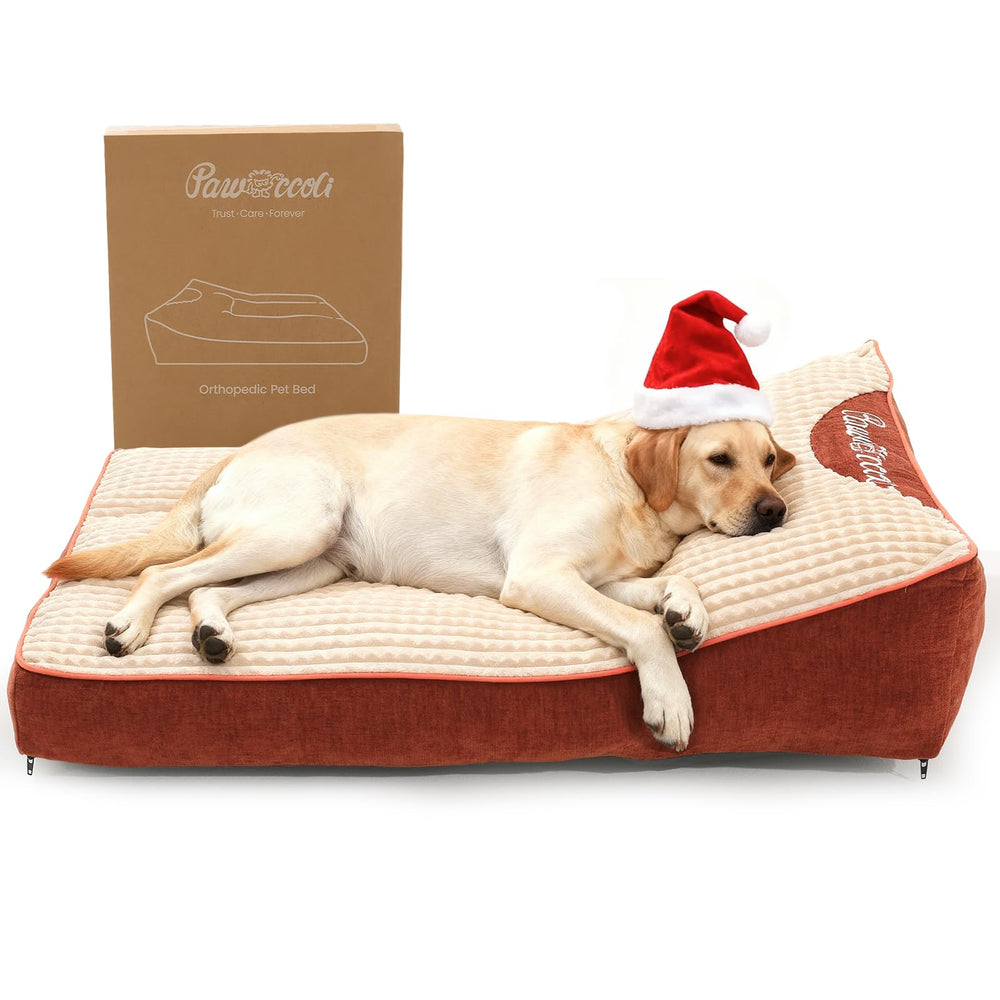 Pawccoli XL Cama para jaula con espuma ortopedica, soporte cómodo para perros grandes.