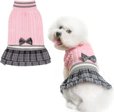 PAWCHIE suéter-vestido con lazo frontal para perros, cómodo y adorable para paseos.