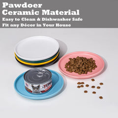 Pawdoer plato para gatos pequeños y patas cortas, diseño estable y cómodo.