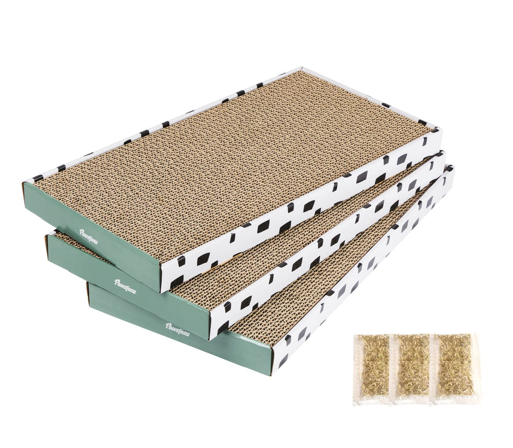 PAWSFANS rasca-gato caja grande dos caras para interior protege muebles