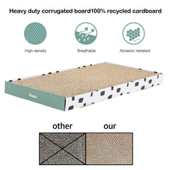 PAWSFANS rasca-gato diseño reversible ofrece mayor durabilidad y uso