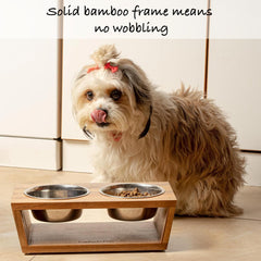 Pawfect Pets: cuencos dobles para comida y agua, ideal para comidas en casa.