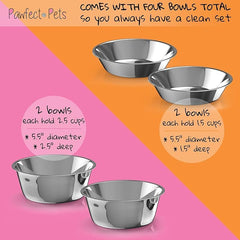 Tazón alto ergonómico de Pawfect Pets para perros pequeños, facilita la ingesta.