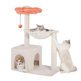 Pawfessor arbol-gato-flor-34pulgadas, estructura estable para gatos grandes.