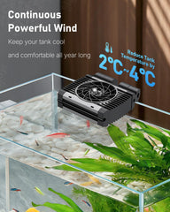 Pawfly ventilador para acuario con 5 velocidades para distintos escenarios.