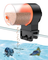 Pawfly alimentador automático para pez con capacidad de 100 ml para raciones puntuales.