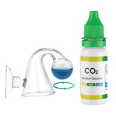 Pawfly CO₂ drop checker con tubo de vidrio curvo para lectura estable de CO₂