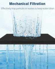 Espuma filtrante Pawfly para filtración mecánica en acuario.