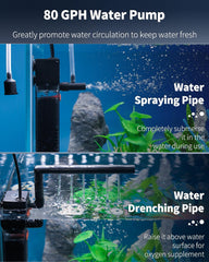 Pawfly sistema de filtración con esponja biológica para purificar el acuario.