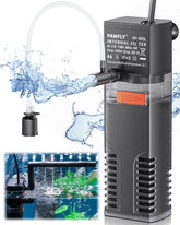 Pawfly filtro interno de acuario con filtración de 80 GPH para agua clara.