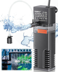 Pawfly filtro interno de acuario con filtración de 80 GPH para agua clara.