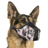 Pawfun Muzzle para perro, vista frontal, sensación segura para paseos sin incomodidad.
