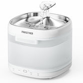 PAWGETHER bebederos para gatos con bandeja de acero inoxidable para agua fresca y segura