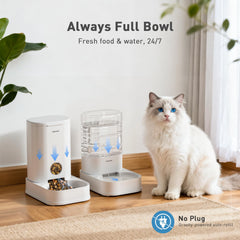 PAWGETHER dispensador agua para gatos, flujo estable y agua fresca continua
