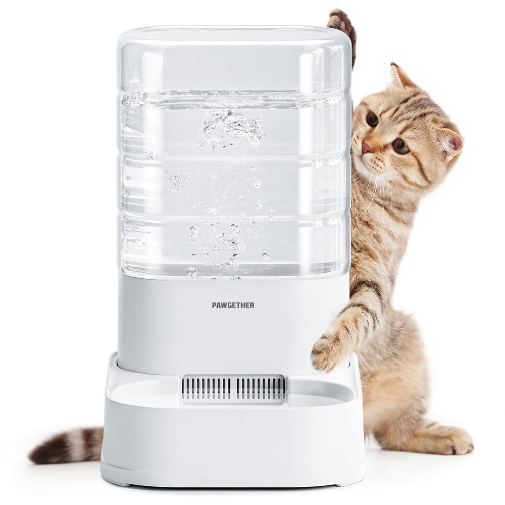 PAWGETHER Dispensador de gravedad para mascotas, suministro constante de agua para gatos y perros.