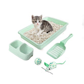 PAWISE caja de arena para gatito con entrada baja, fácil acceso.