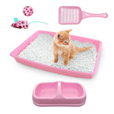 PAWISE caja de arena para gatos sin tapa facilita el acceso a gatitos pequeños
