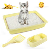 PAWISE kit gatito inicio: arenero sin tapa para fácil acceso y limpieza.