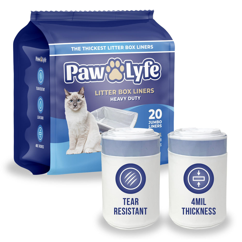 PawLyfe: bolsas jumbo para caja de arena 36x18 de 4 mil, resistentes.
