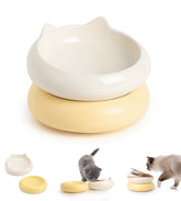 PawMeow tazon ceramico para alimento y agua, tamaño ideal para gatos.