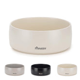 PawMeow tazón cerámico para perros de 16 onzas, beige, ideal para comidas diarias.