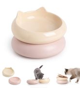 PawMeow tazón cerámico sin bigotes para alimentación cómoda.